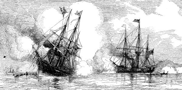 SINKING OF THE "ALABAMA" BY THE "KEARSARGE."