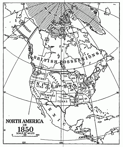 NORTH AMERICA IN 1850