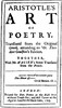 Cover image for The Preface to Aristotle's Art of Poetry
