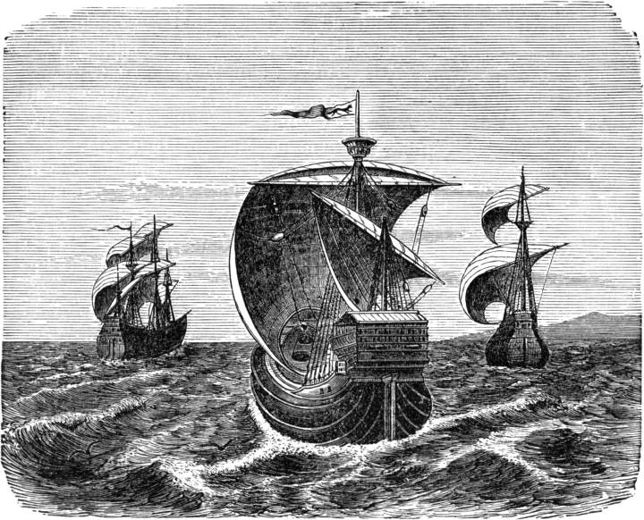 De drie schepen van Columbus.