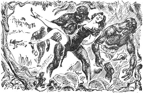 The beastman's intent was all too clear.