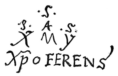 Cipher autograph of Columbus. 