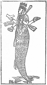 Vishnou emerging from the mouth of a fish