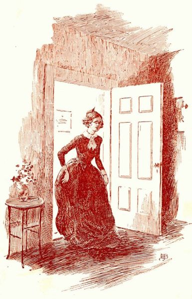 Picture of an old maid knocking at the door