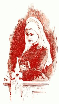Picture of a young woman holding a bible
