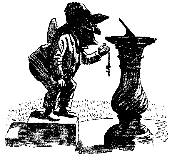Mr Punch with sundial