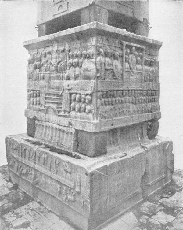 BASE OF THE “OBELISK OF THEODOSIUS,”  CONSTANTINOPLE