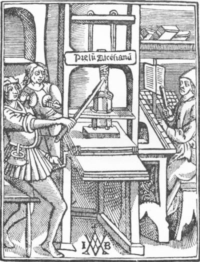 AN EARLY PRINTING PRESS