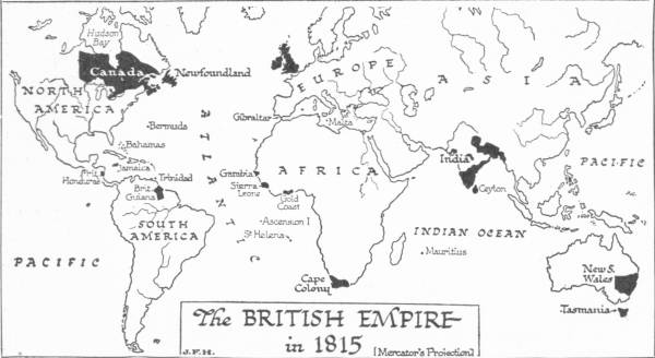Map: The British Empire in 1815