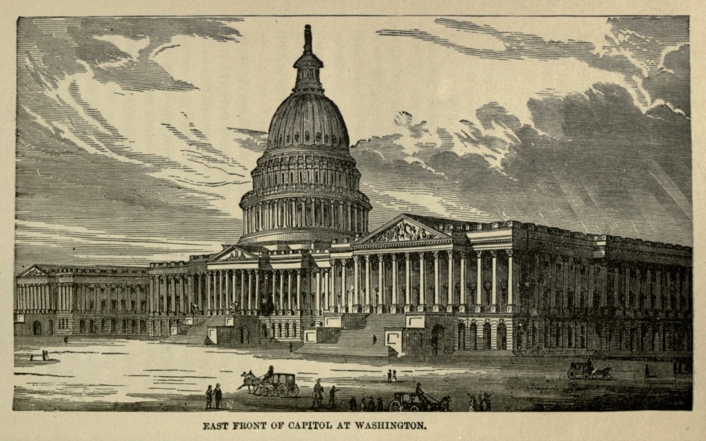 EAST FRONT OF CAPITOL AT WASHINGTON.