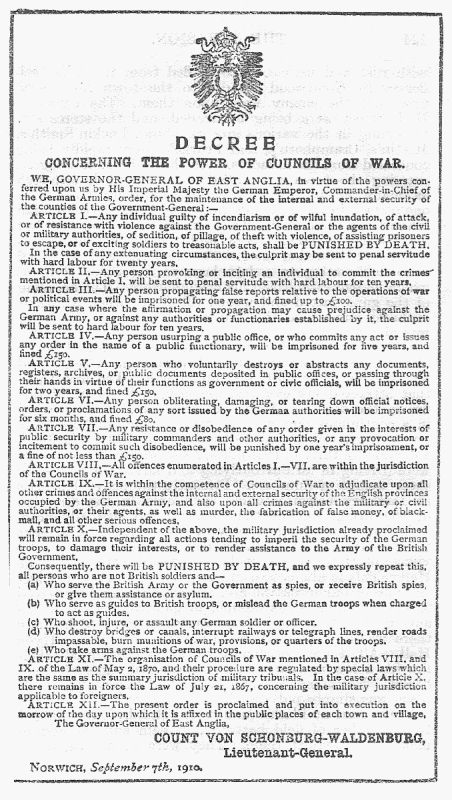 DECREE CONCERNING THE POWER OF COUNCILS OF WAR.