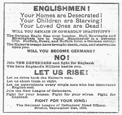 A COPY OF THE MANIFESTO OF THE LEAGUE OF DEFENDERS ISSUED ON SEPTEMBER 21, 1910.