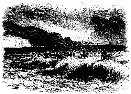 HAWAIIAN SPORT OF SURF PLAYING