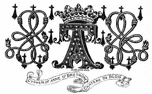 Cypher of Anne de Bretagne, at Blois