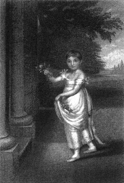 Elizabeth Barrett Moulton-Barrett. at the age of nine. Engraved by G. Cooke from a Drawing by Charles Hayter. London: Published by Smith, Elder & Co. 15. Waterloo Place.