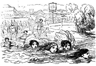 Clælia and her Companions escaping from the Etruscan Camp.
