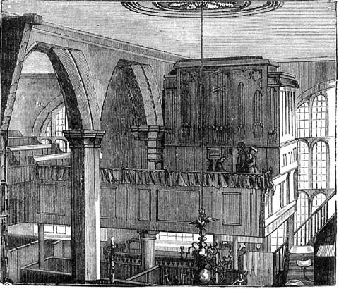 THE ORGAN LOFT, OVER THE BRONTË TABLET AND PEW