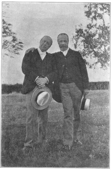 William James and Henry James posing for a Kodak in 1900.
