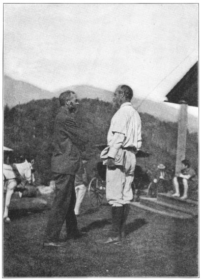 William James and Henry Clement, at the "Putnam Shanty," in the Adirondacks (1907?).