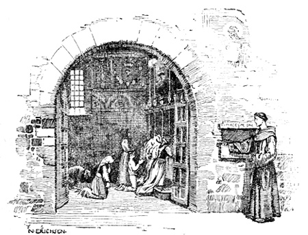 SIDE DOOR OF THE PORTIUNCULA BUILT BY ST. BENEDICT