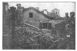 DWELLING HOUSES IN VENICE RUINED BY AIR-RAID BOMBS
