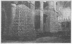INTERIOR OF ST. MARK'S: CHAPEL OF THE CRUCIFIX PROTECTED BY SANDBAGS AND MATTRESS-LIKE SHEATHS