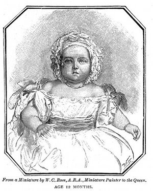 From a Miniature by W. C. Ross, A.R.A., Miniature Painter to the Queen. AGE 12 MONTHS.