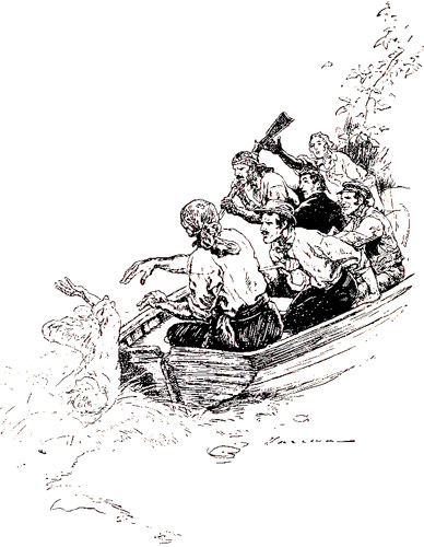Men in a boat.