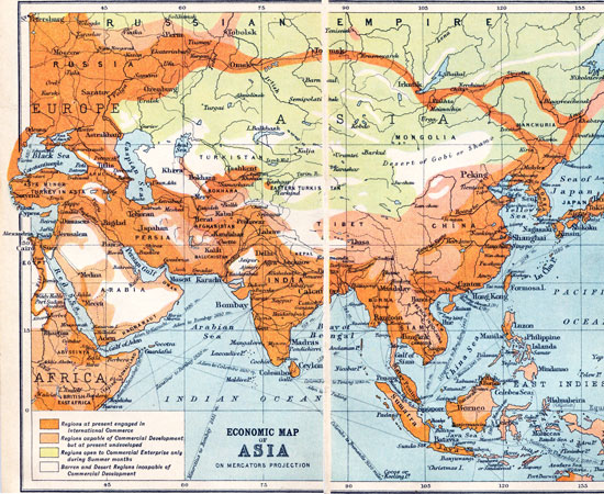 Economic Map of Asia