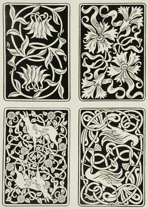 Illustration: Backs of Four Playing Cards