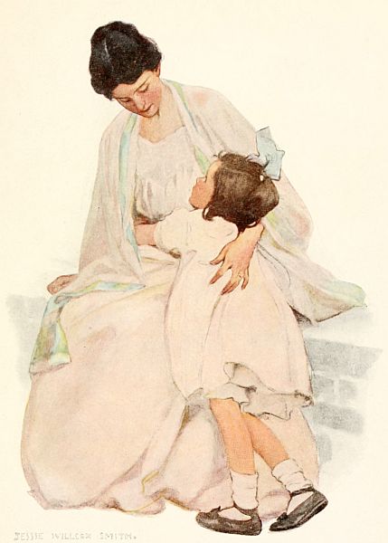 girl hugging her mother