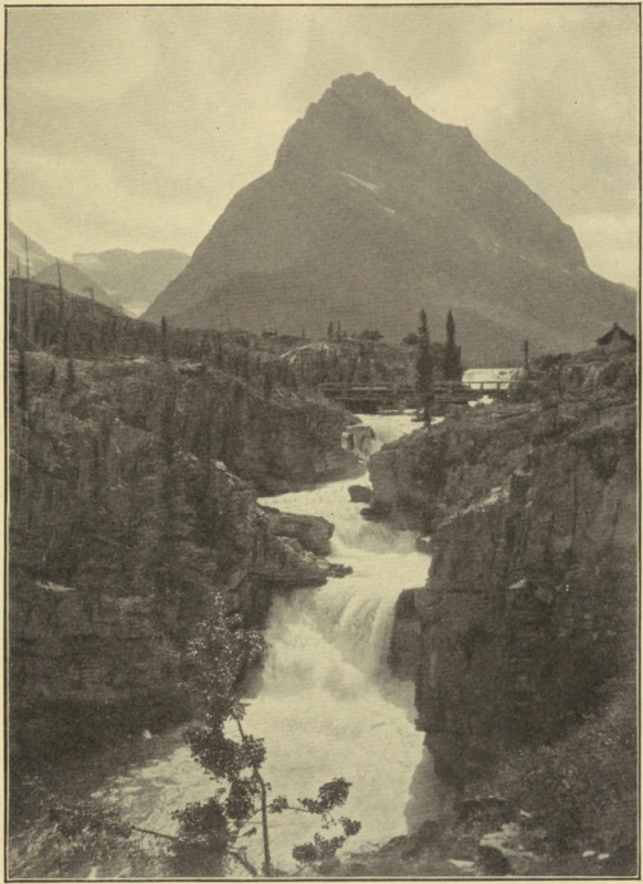 McDERMOTT FALLS AND GRINNELL MOUNTAIN