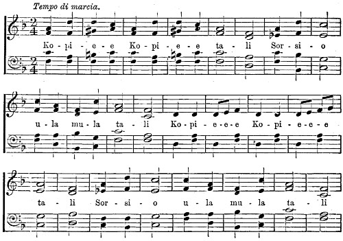 War dance or cannibal song music