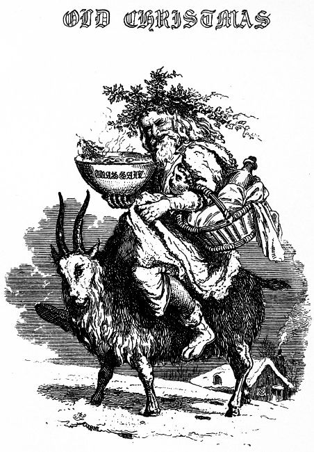 Father Christmas on goat