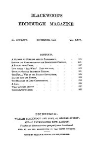 Blackwood's Edinburgh Magazine, Volume 64, No. 397, November 1848