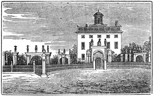 View of Lord Dexter's Mansion, High Street, Newburyport, 1806.