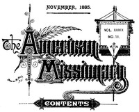 The American Missionary — Volume 39, No. 11, November, 1885