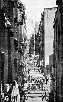 Straße in Neapel.