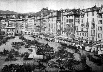 Marktplatz in Genua.