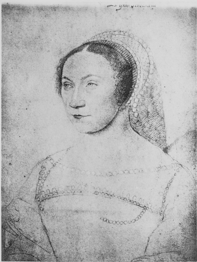 Plate LXVIII.  DIANE DE POITIERS.  François Clouet. About 1543.  Musée Condé.  To face page 240.