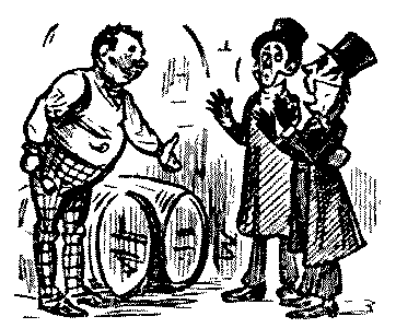 Vendor with two kegs.