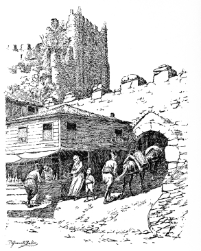 Anatoli Hissar, or the Castle of Asia.  Within the precincts of this castle, entered by narrow gates, are other small houses, still smaller shops and cafés.