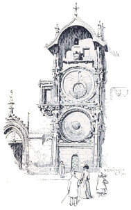 CLOCK TOWER IN TOWN HALL OF STARÉ MESTO