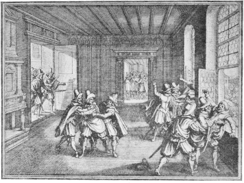 THE ROYAL OFFICIALS ARE THROWN FROM THE WINDOWS ON MAY 23, 1618
