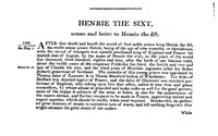 Chronicles of England, Scotland and Ireland (3 of 6): England (3 of 9)
Henrie the Sixt, Sonne and Heire to Henrie the Fift
