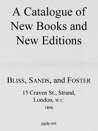 A Catalogue of New Books and New Editions, 1896