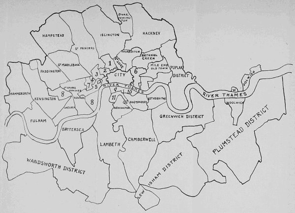 Map of Parishes in London