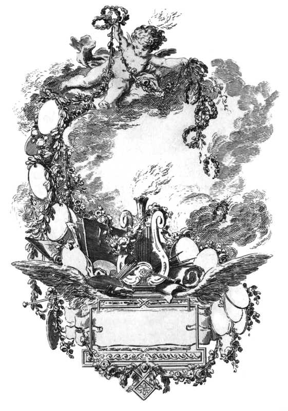 Eau-forte of the tail-piece, just mentioned, in “Les métamorphoses d’Ovide,” 1767-1771 edition. Reduced.