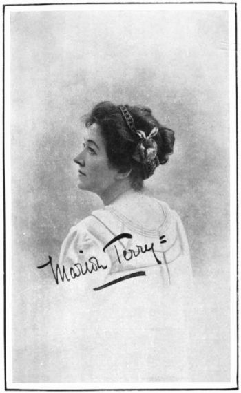 Showing her autograph, 1901. Photograph by Lallie Charles