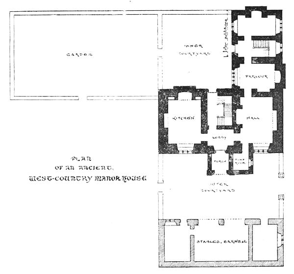 PLAN OF AN ANCIENT WEST-COUNTRY MANOR HOUSE